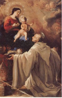 Saint Bernard devant la Vierge à l’enfant, Juan Carreño de Miranda, 1668.
